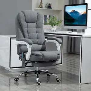 Vinsetto Massage Heated Desk Chair - Grey
