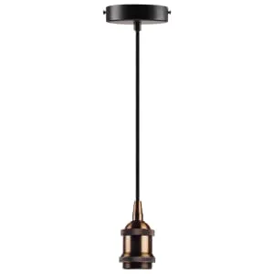 Sylvania Sylpendant E27 Black Vintage Light