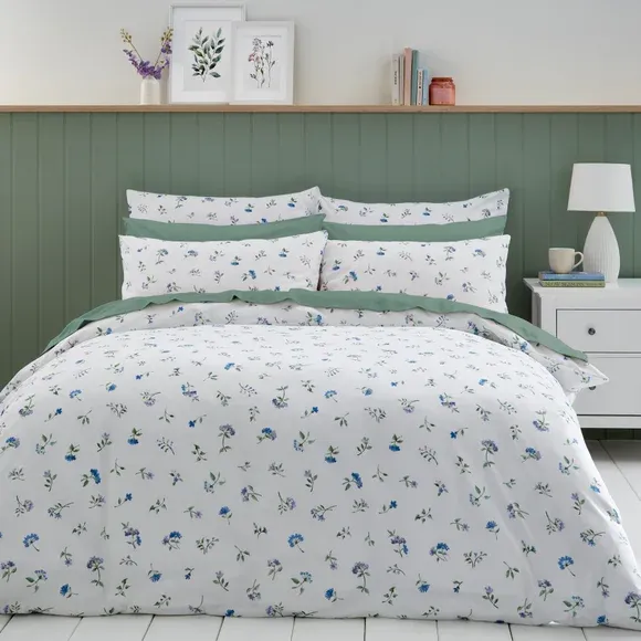 Margo Floral 144 Thread Count 100% Cotton Duvet Cover & Pillowcase Set