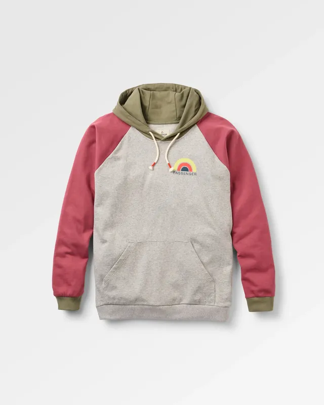 Passenger Clothing Riser Cotton Hoodie - Grey Marl