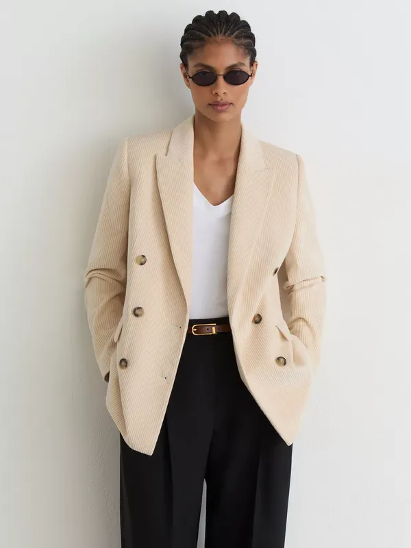 Reiss Petite Sadie Blazer, Cream