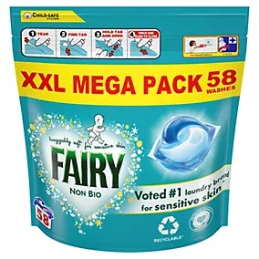 Fairy Non Bio Original Washing capsules, 58W