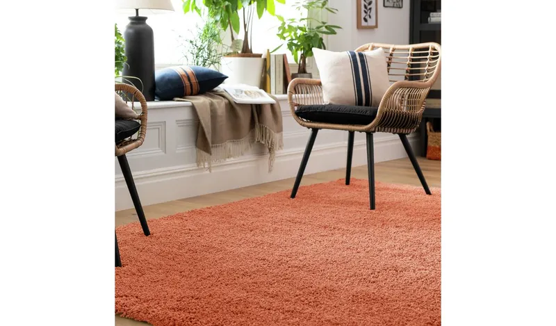 Habitat Noodle Plain Terracotta Rug - 160x230cm