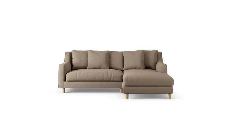 Habitat Swift Right Hand Corner Sofa - Biscuit - Ash Leg