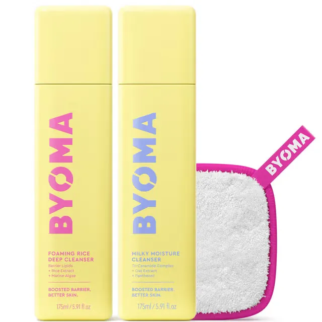 BYOMA Double Cleansing Duo With Face Pad (Worth £27.98)