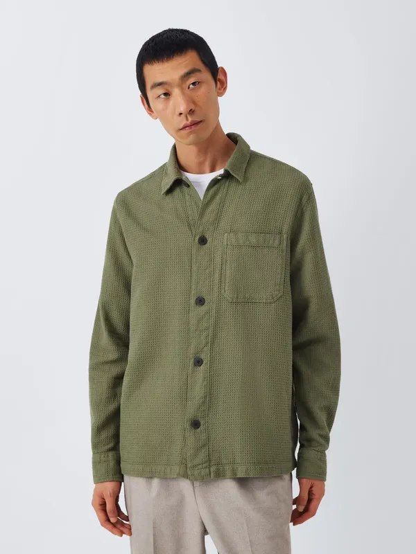 John Lewis Button Through Cotton Overshirt