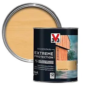 V33 Extreme protection Clear Satin Wood stain, 750ml