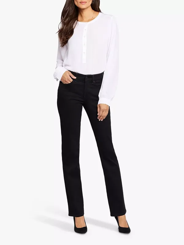 NYDJ Waist-Match Marilyn Straight Jeans