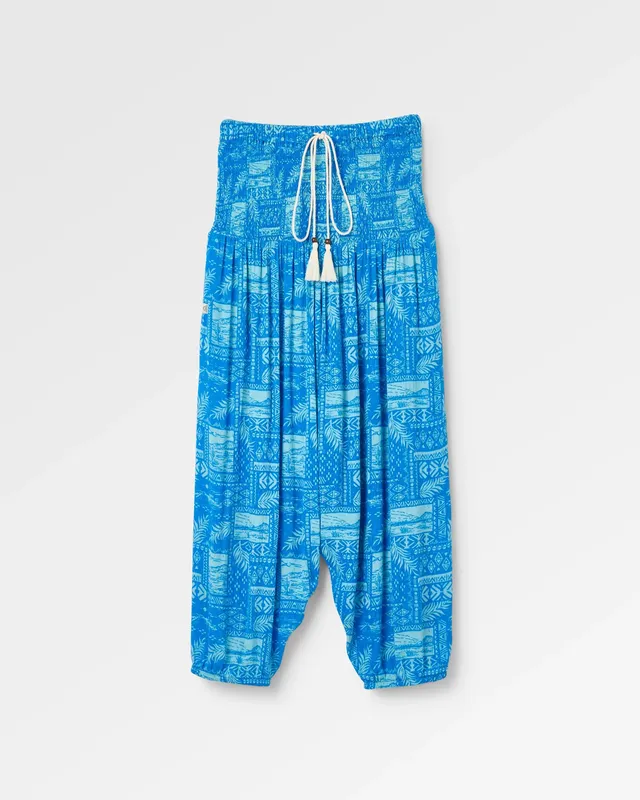 Passenger Clothing Daylily Loose Trouser - Patchwork Marine Blue