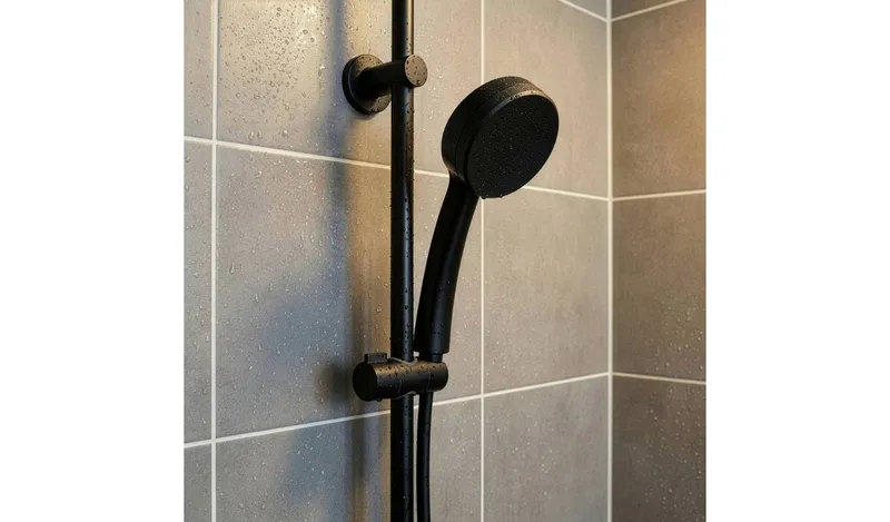 Croydex Presion 1 Function Shower Head - Black