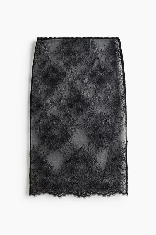 Lace midi skirt
