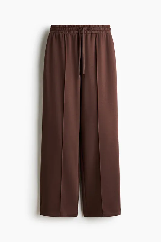 Wide crease-front joggers
