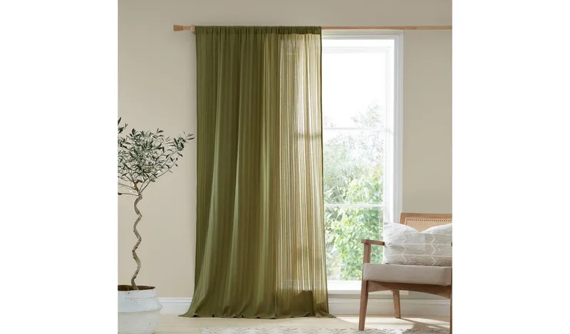 Pineapple Elephant Zofia Voile - Olive 