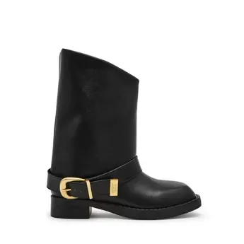 Steve Madden Women's Climaxx Leather Block-Heel Cowboy Boots