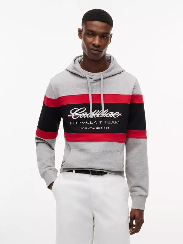Tommy Hilfiger Cadillac Formula I Team Cotton Hoodie, Light Grey Heather