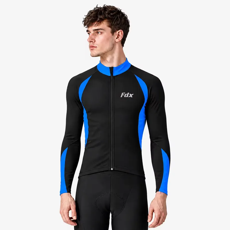 FDX Viper Men’s Full-Sleeve Thermal Cycling Jersey Windproof Winter Roubaix Top