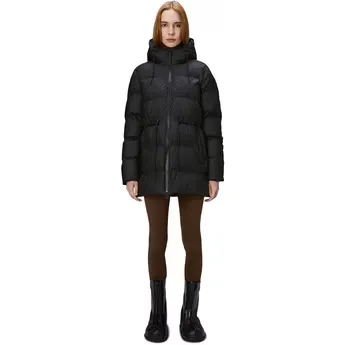 Rains Alta Water-Resistant Insulated Long Puffer Jacket