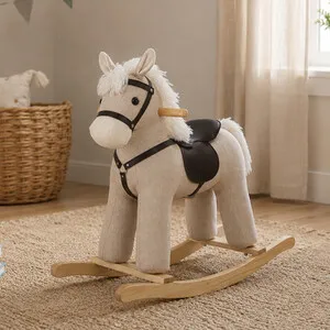 Rocking Horse with Sounds - Cream