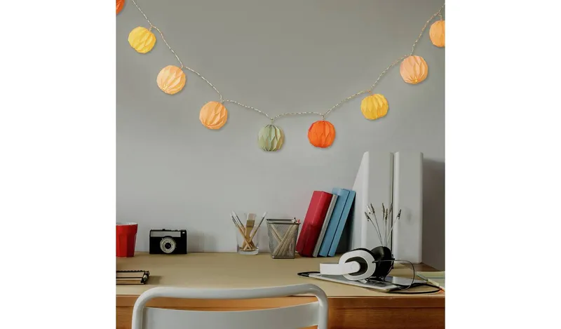 Searchlight Candy 10 Pastel Origami LED String Light