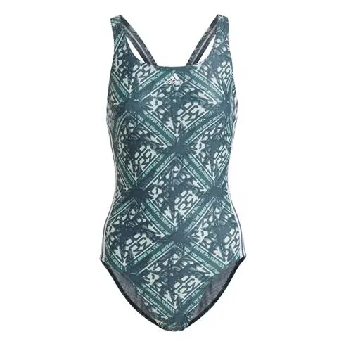adidas Women's Festivibes Stripes One Piece Swimsuit