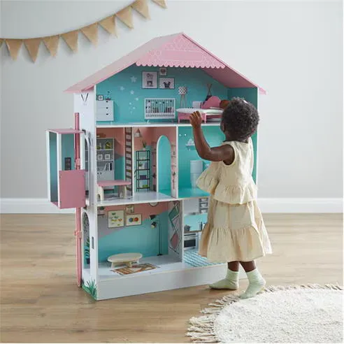 Tooky Toy Toylife Wooden Deluxe Dolls House