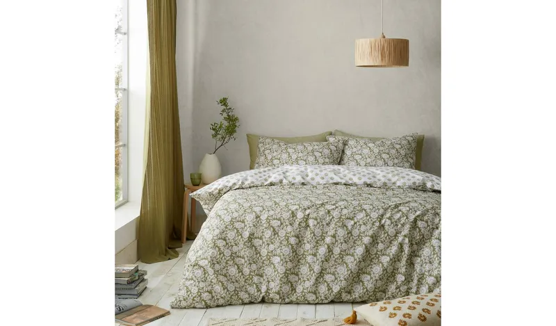 Pineapple Elephant Tangier Floral Olive Bedding Set