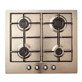 Cooke & Lewis GASUIT4 4 burner Gas Hob 58cm - Inox