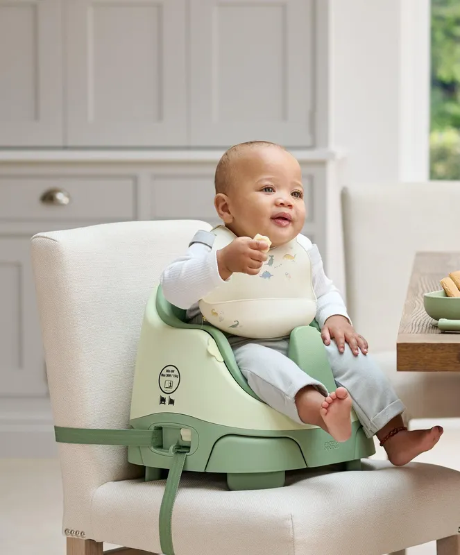 Mamas & Papas Bug 3-in-1 Floor and Booster Seat with Activity Tray - Eucalyptus