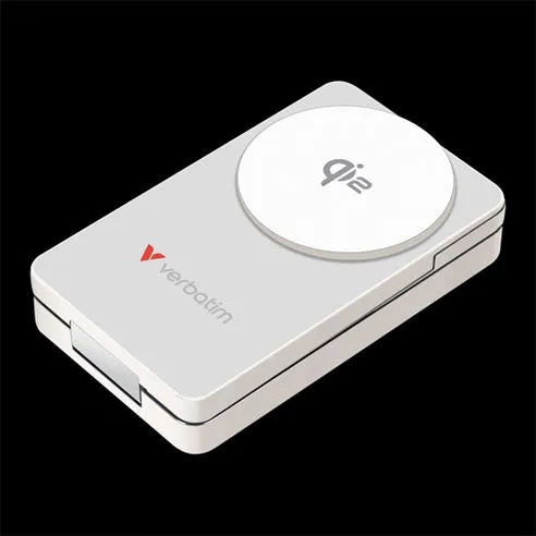 Verbatim Charge ‘n’ Go 10000mAh Qi2 Magnetic Wireless Charging Power Bank