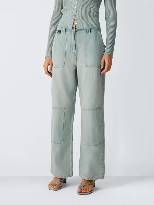 John Lewis x REJINA PYO Pocket Detail Jeans, Blue Denim