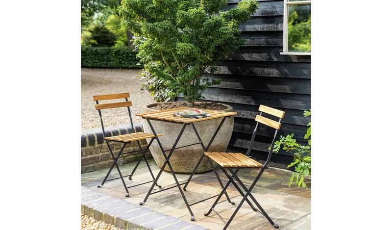 Habitat Eve 2 Seater Folding Wooden Garden Bistro Set