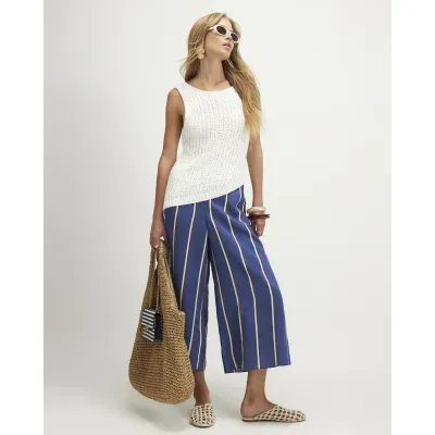 Blue Stripe Culottes