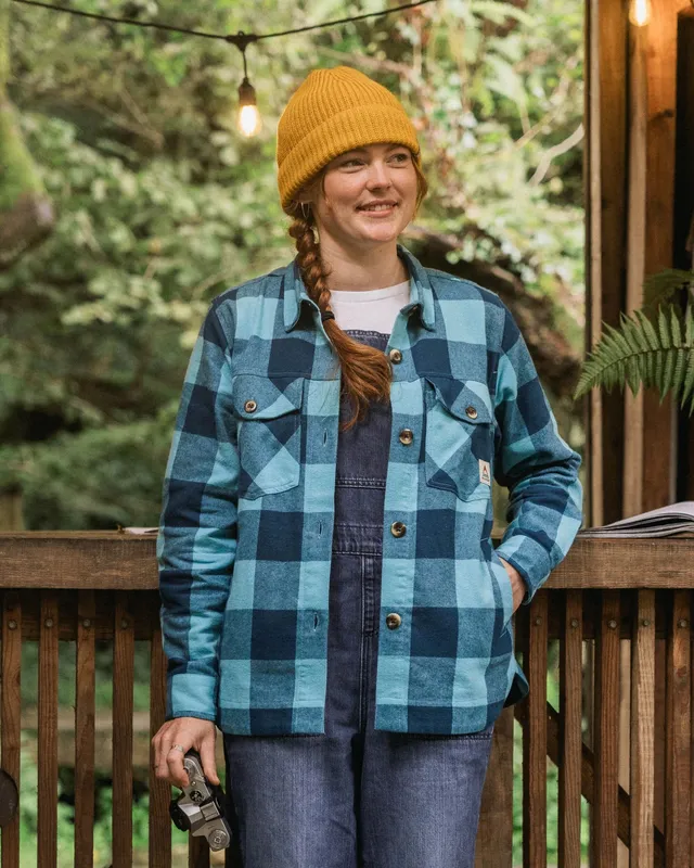 Passenger Clothing Stella LS Shirt - Retro Blue Check