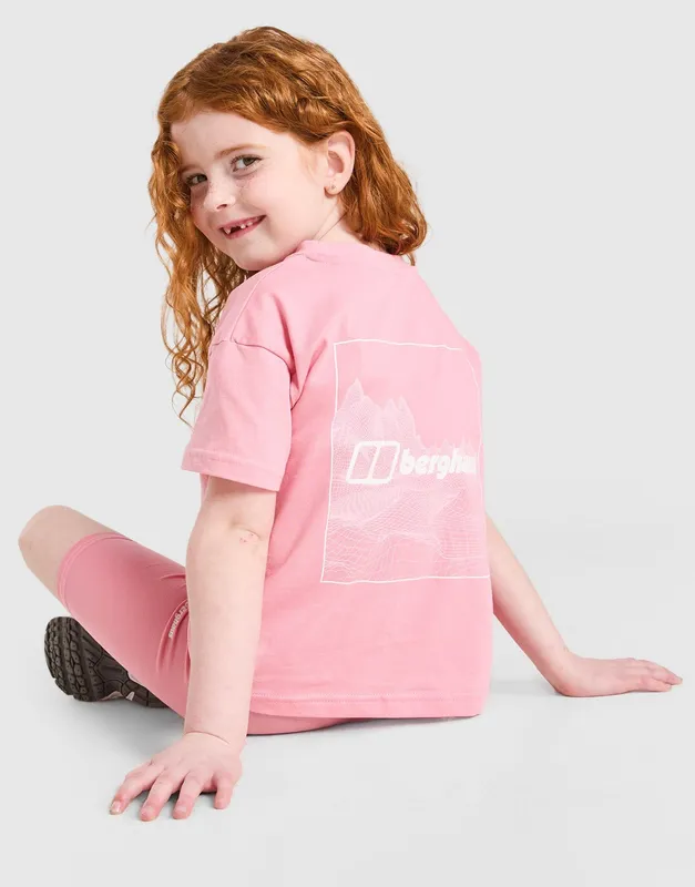 Berghaus Girls' Full Box Logo T-Shirt/Shorts Set Children