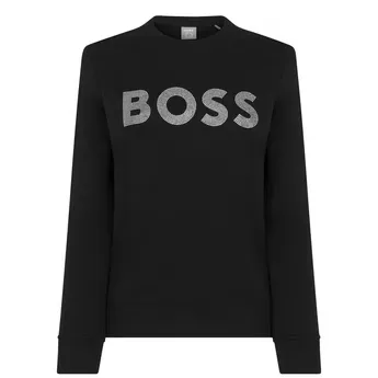 Boss Womens BOSS Crew Sweatshirt with Sparkling Diamante Detail