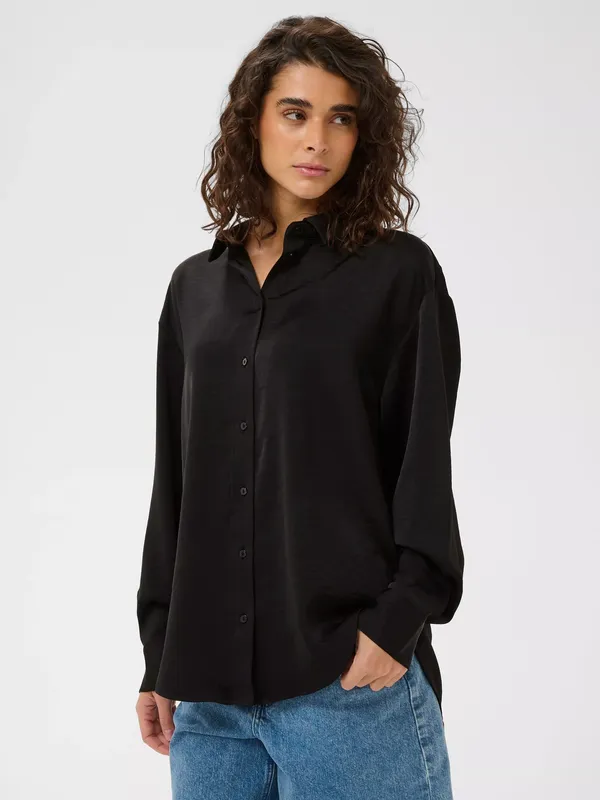KAFFE Rory Relaxed Fit Satin Shirt