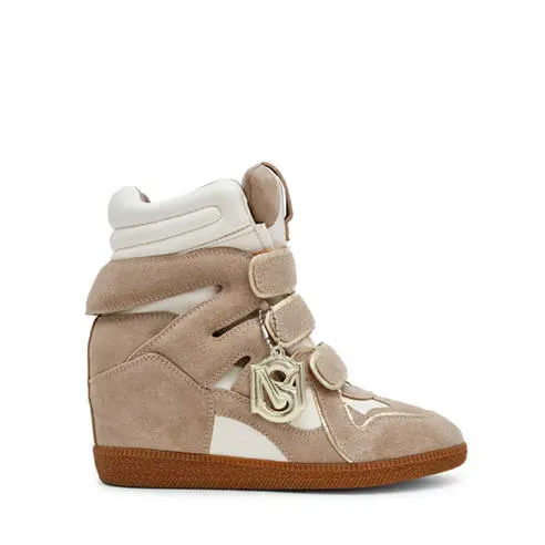 STEVE MADDEN Women's Mavis Suede Wedge Trainers