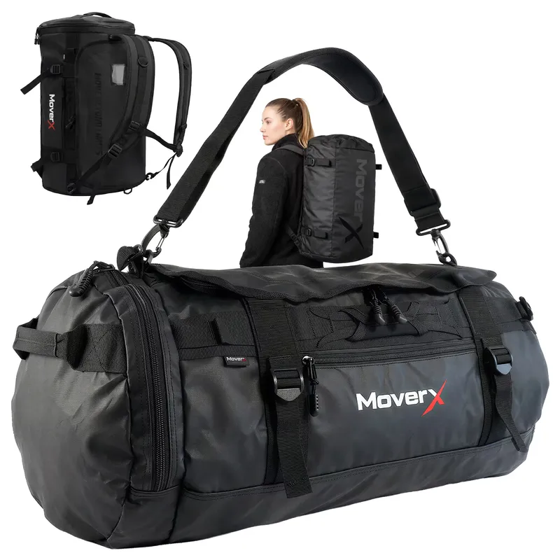 MOVERX Heavy-Duty Waterproof Rucksack Backpack Reinforced Pads Welded Seams