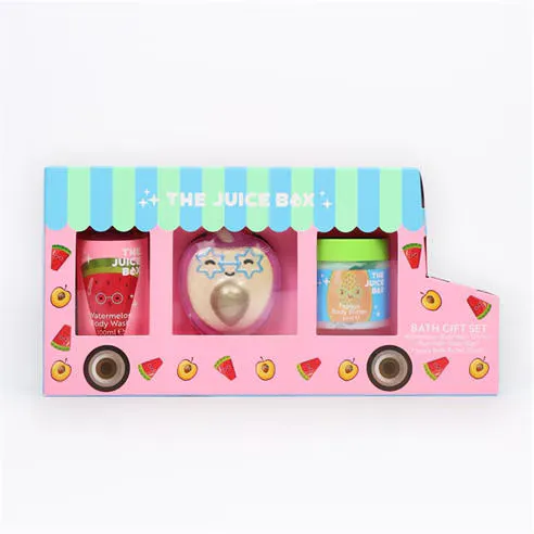 The Juice Box Body 100ml Wash 50g Body Butter and 50g Bath Fizzer Gift Set