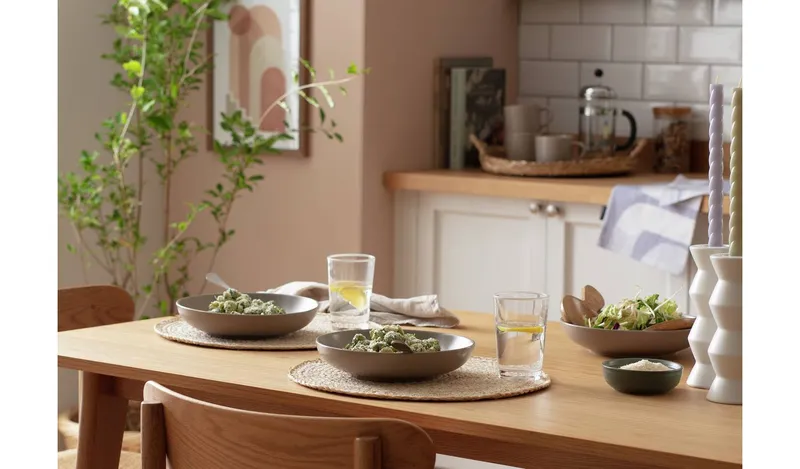 Habitat Mushroom 4 Piece Stoneware Pasta Bowl