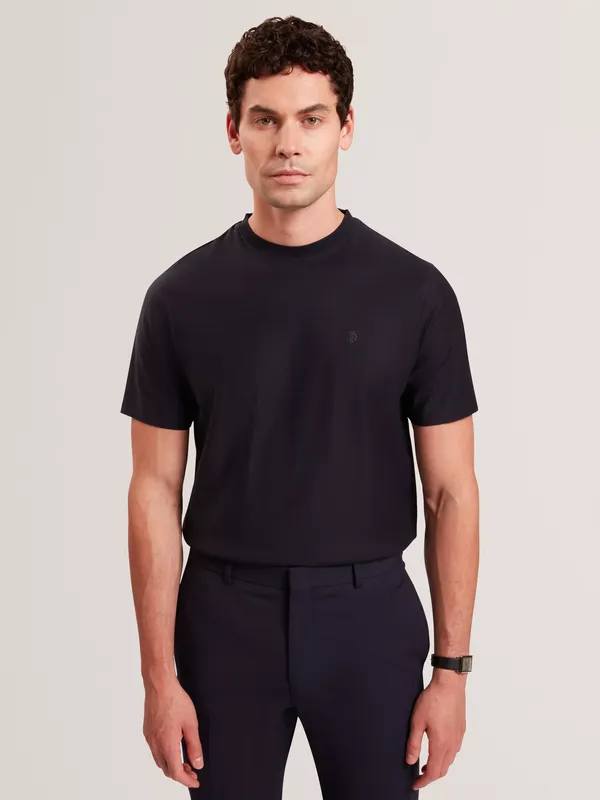 Ted Baker Kaelith Crew Neck Cotton T-Shirt, Navy