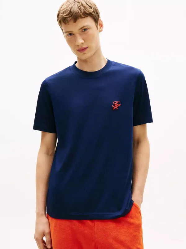 Tommy Hilfiger Cotton Regular Fit Short Sleeve Script Logo T-Shirt