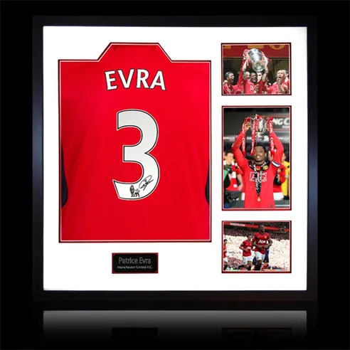 The Fan Cave Patrice Evra Signed Manchester United Home Shirt