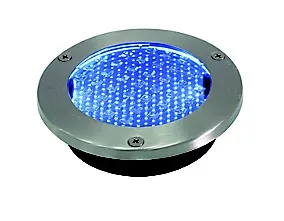 Glend Stainless steel effect Solar-powered Blue LED Decking light, Pack of 2