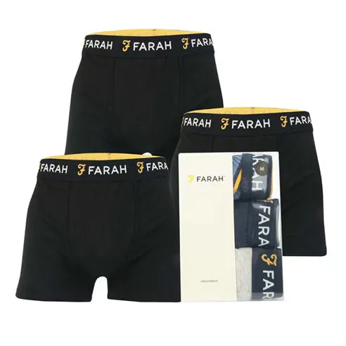 Farah Siginaw 3 Pack Boxer Shorts
