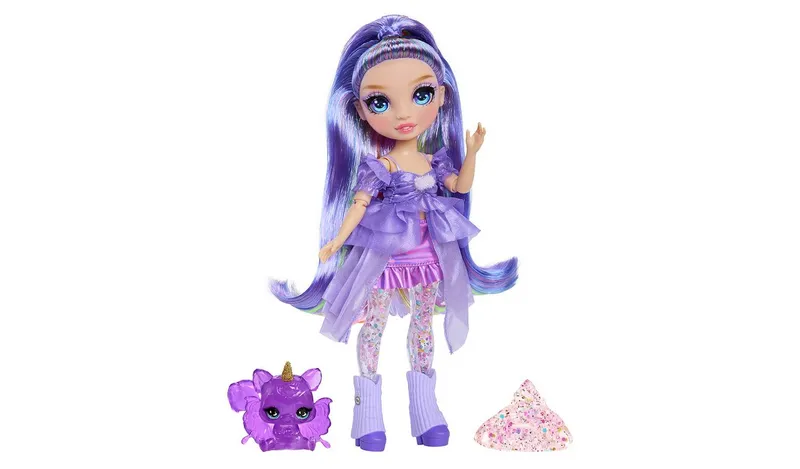 Rainbow High Shimmers With 11Inch Violet Slime Doll