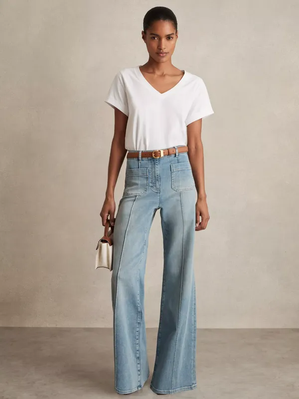 Reiss Luna V-Neck T-Shirt