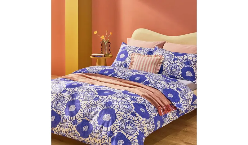 Habitat Bold Floral Blue Bedding Set