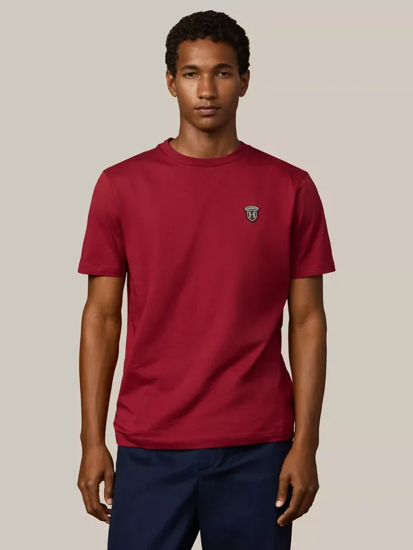 Hackett London Heritage Cotton Regular Fit Short Sleeve Badge Detail T-Shirt