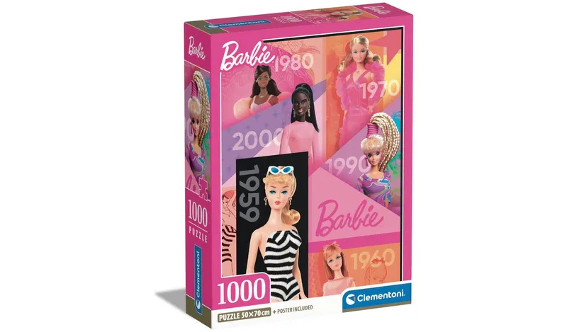 Clementoni Barbie Through The Years 1000 Piece Jigsaw Puzzle